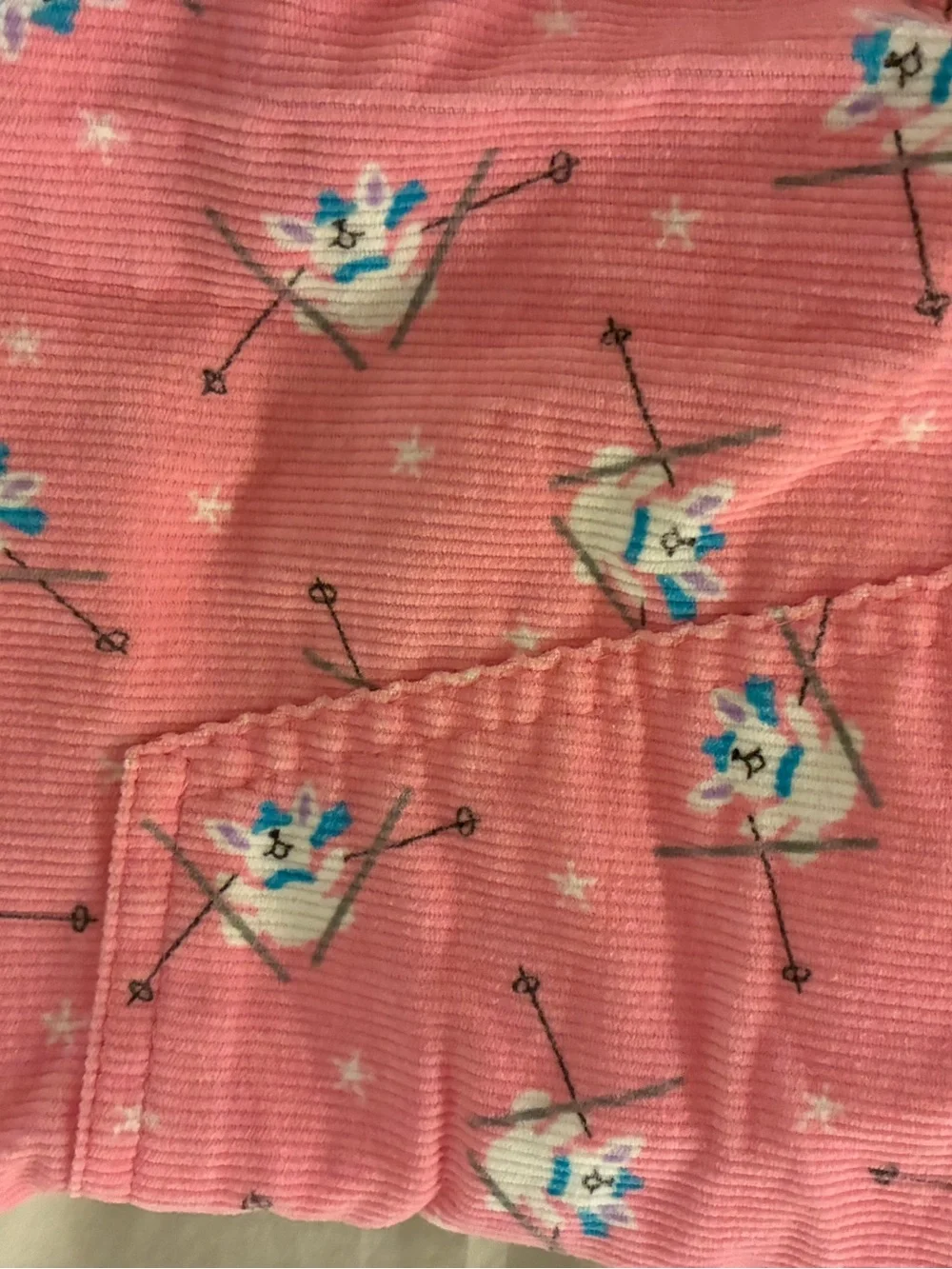 Vintage 80s 90s Rare Oshkosh Bgosh Pink Corduroy Ski Bunny Pants 3T Made in USA